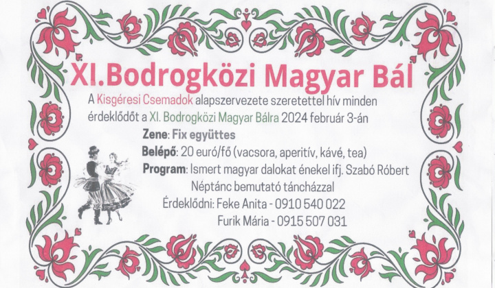 XI. Bodrogközi Magyar Bál